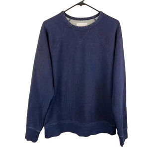 Everlane Navy blue thick cotton crew neck sweatshirt Sz M